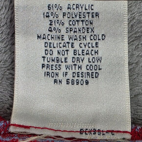 Womens Copper Key Red Gray Striped Top Short Sleeve Square Neck Acrylic Blend S - Picture 3 of 7